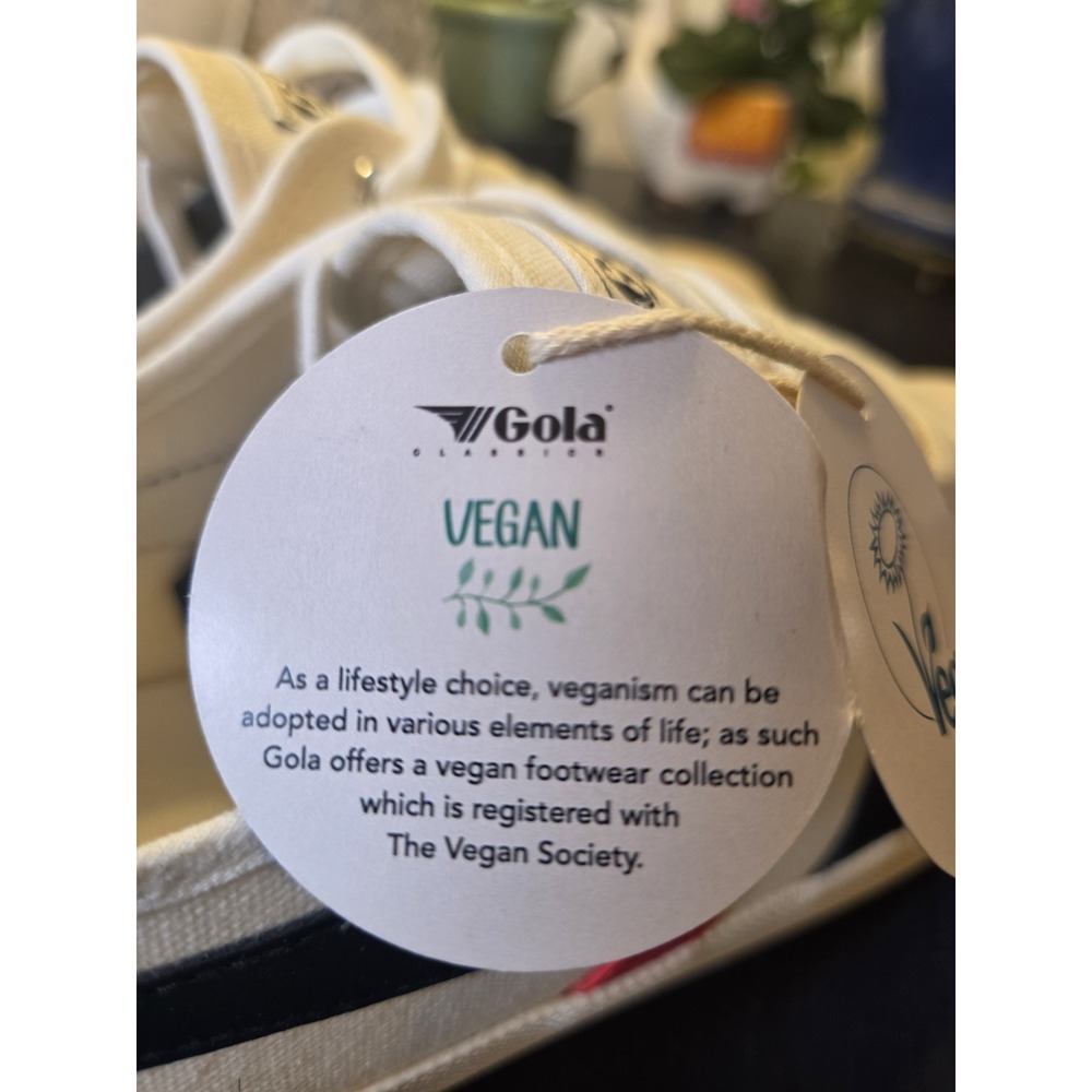 Gola Wms Coaster Low Top Canvas Vegan Sneakers White Red & Navy Size 9 NEW! $75 - Picture 5 of 15